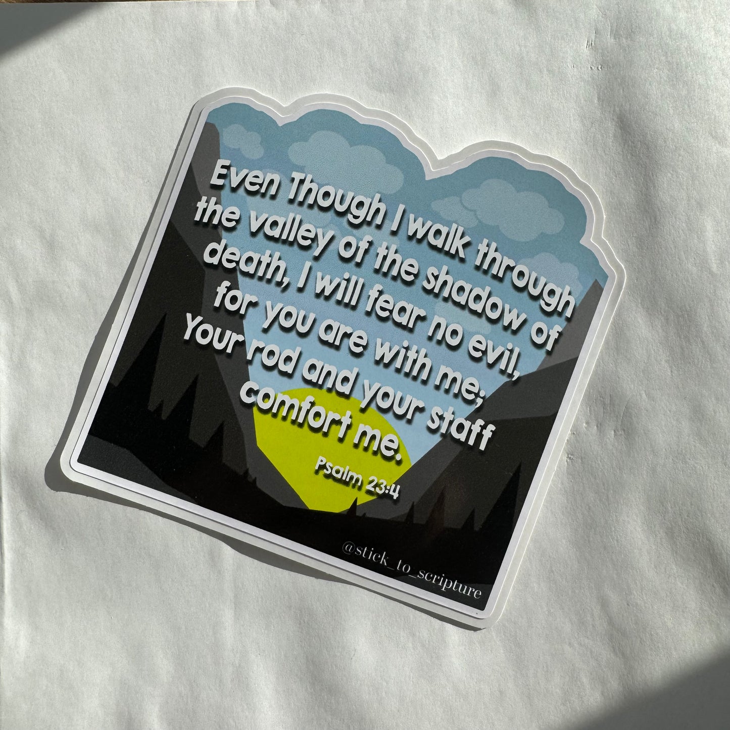 The Shepherd - Psalm 23:4 - Sticker