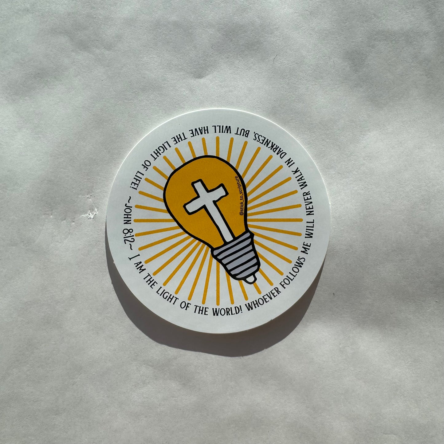 Light of the World - John 8:12 - Sticker