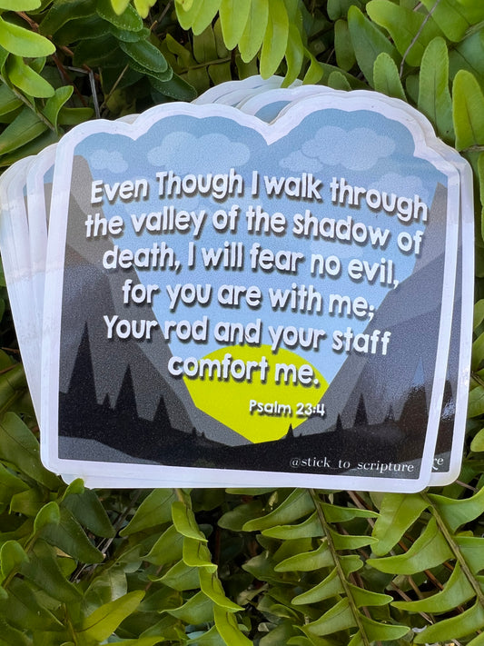 The Shepherd - Psalm 23:4 - Sticker