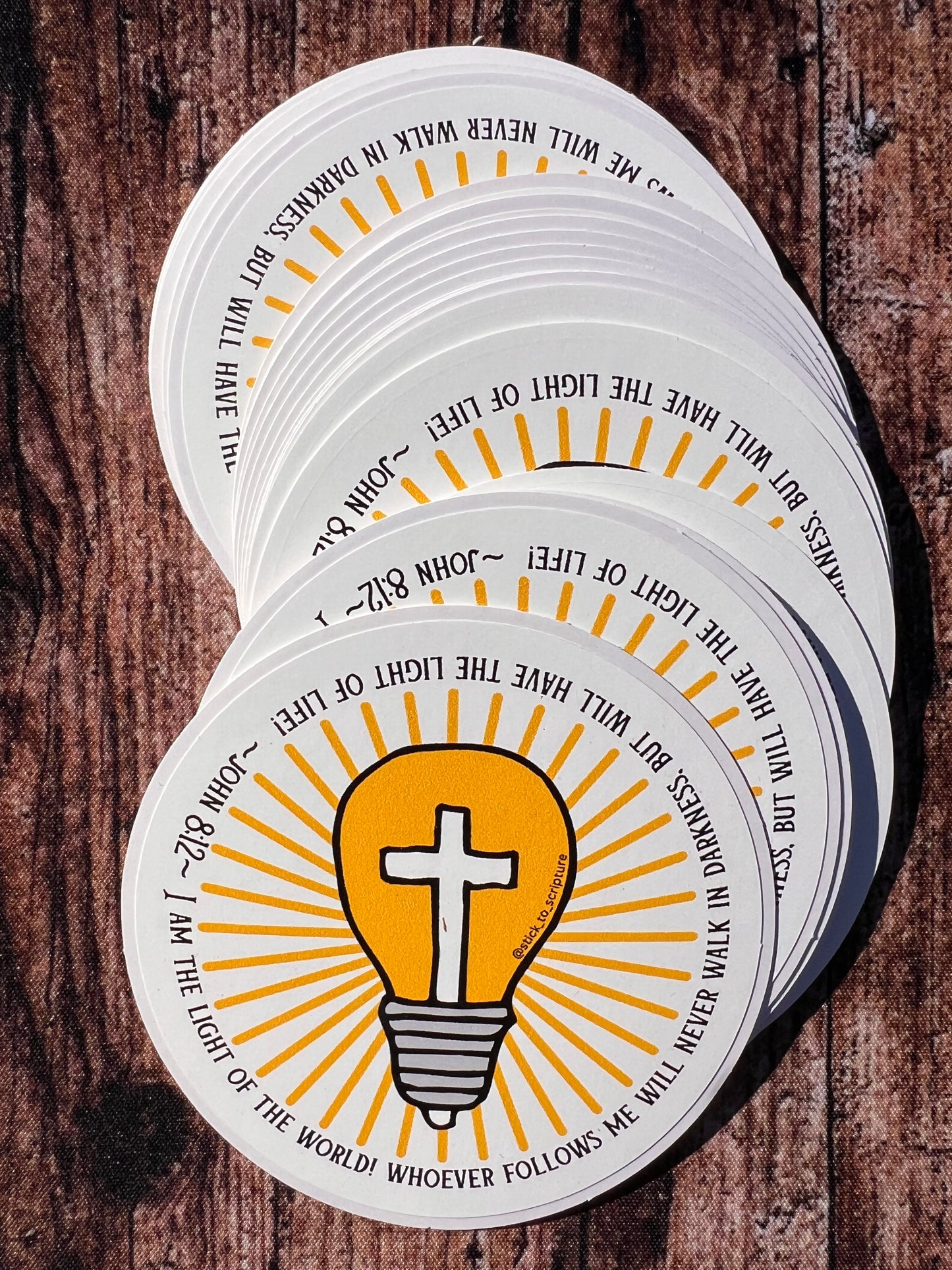 Light of the World - John 8:12 - Sticker